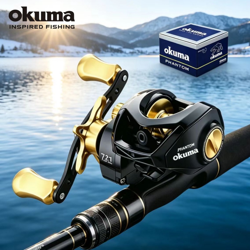 Surf Reel - Mulinello da Pesca OKUMA Baitcaster, Frizione